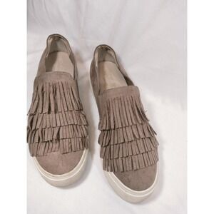 Ariat Unbridled Fringe Slip On Sneakers Taupe Brown 10025234 Womens 7